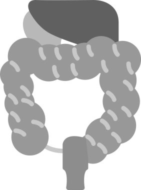 Gastrointestinal Tract Simgesi, Web Kullanımı için Basit Vektör İllüstrasyonu