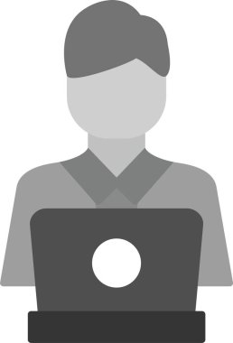 Web Kullanımı için Kişi Simgesi, Basit Vektör İllüstrasyonu