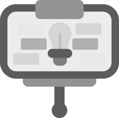 Web Kullanımı için Sunum Simgesi, Basit Vektör İllüstrasyonu