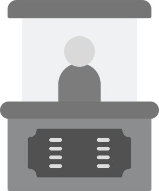 Bilet Ofisi Simgesi, Web Kullanımı için Basit Vektör İllüstrasyonu