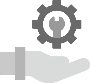 Web Kullanımı için Teknik Destek Simgesi, Basit Vektör İllüstrasyonu