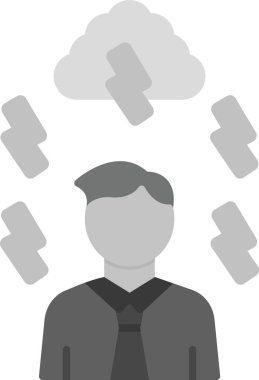 Web Kullanımı İçin Stres Simgesi, Basit Vektör İllüstrasyonu