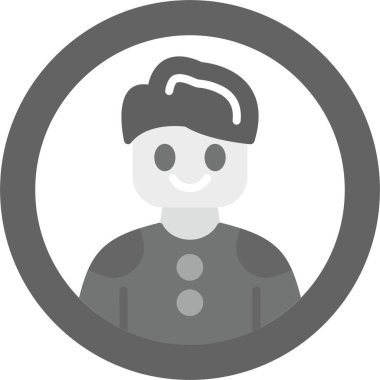 Web Kullanımı için Kullanıcı Profili Simgesi, Basit Vektör İllüstrasyonu