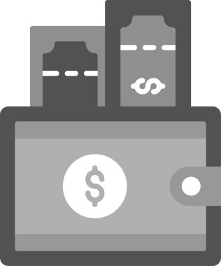 Cüzdan Simgesi, Web Kullanımı için Basit Vektör İllüstrasyonu