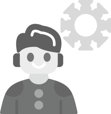 Web Kullanımı için Hesap Ayarları Simgesi, Basit Vektör İllüstrasyonu