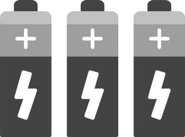 Web kullanımı için Batarya Simgesi, Basit Vektör İllüstrasyonu