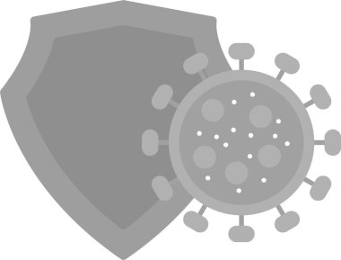 Web Kullanımı için Bağışıklık Simgesi, Basit Vektör İllüstrasyonu