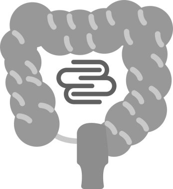 Bağırsak Simgesi, Web Kullanımı için Basit Vektör İllüstrasyonu