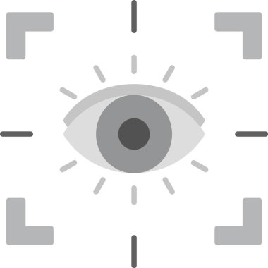 Web kullanımı için Vizyon Simgesi, Basit Vektör İllüstrasyonu