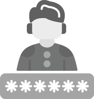 Web Kullanımı için Giriş Kimliği Simgesi, Basit Vektör İllüstrasyonu