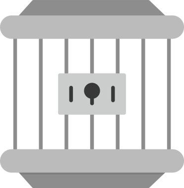 Web Kullanımı için Cezaevi Simgesi, Basit Vektör İllüstrasyonu