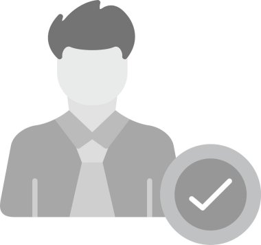 Web Kullanımı İçin Kullanıcı Onaylı Simge, Basit Vektör İllüstrasyonu