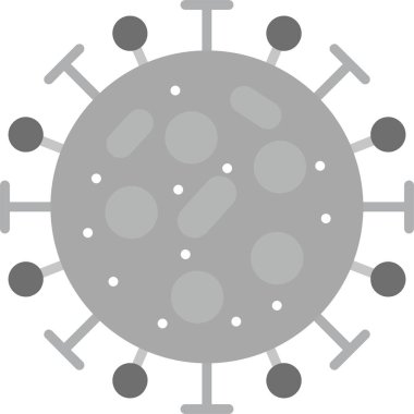 Web Kullanımı için Virüs Simgesi, Basit Vektör İllüstrasyonu