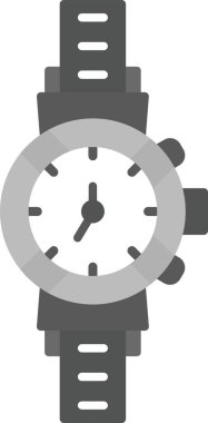 Wristwatch Simgesi, Web Kullanımı için Basit Vektör İllüstrasyonu