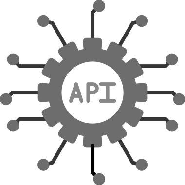 Api simgesi. Web için api vektör simgelerinin basit illüstrasyonu