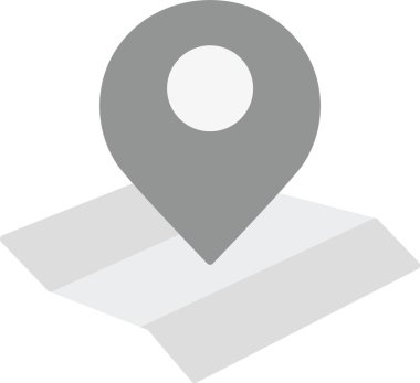 Web Kullanımı için Konum Simgesi, Basit Vektör İllüstrasyonu