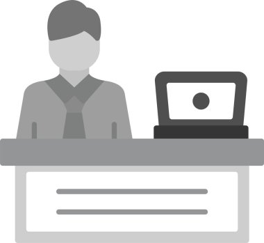 Web Kullanımı için Kişi Simgesi, Basit Vektör İllüstrasyonu