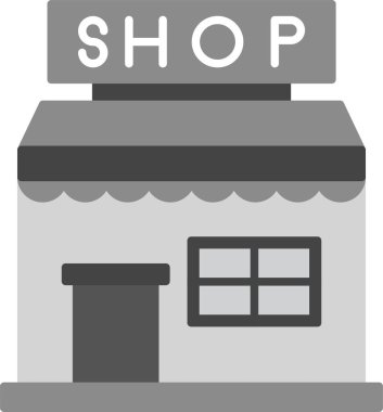 Shop Simgesi, Web Kullanımı için Basit Vektör İllüstrasyonu