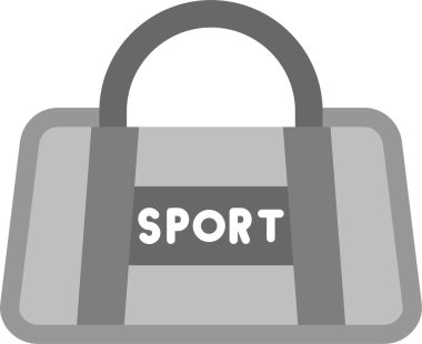Spor Torbası Simgesi, Web Kullanımı için Basit Vektör İllüstrasyonu