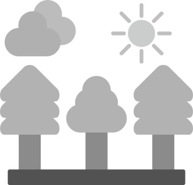 Orman ikonu vektör illüstrasyonu