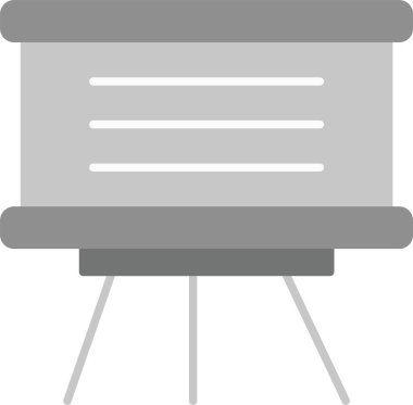 Beyaz Pano Simgesi, Web Kullanımı için Basit Vektör İllüstrasyonu