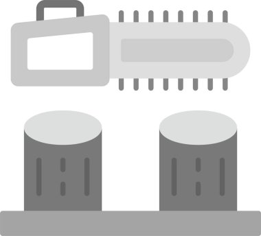 Elektrikli testere Simgesi, Web Kullanımı için Basit Vektör İllüstrasyonu