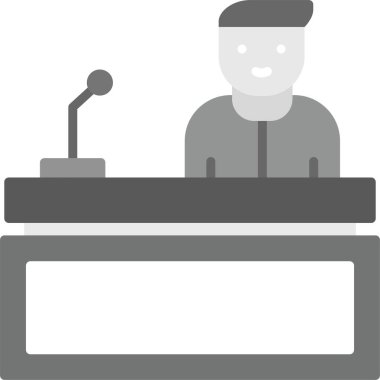 Web Kullanımı için Yönetici Simgesi, Basit Vektör İllüstrasyonu