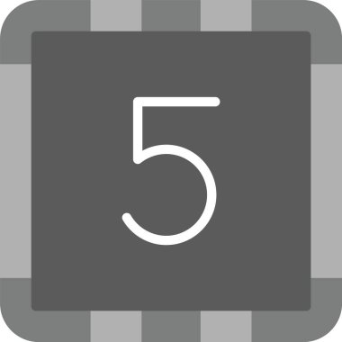 Web Kullanımı için 5. Simge, Basit Vektör İllüstrasyonu