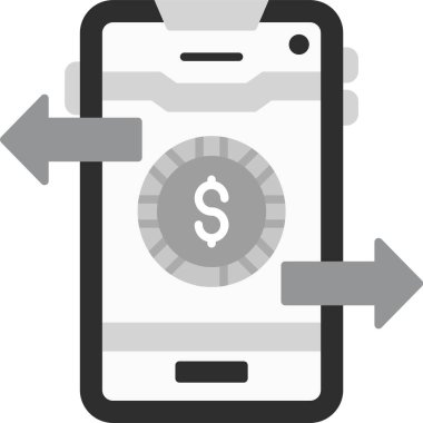 Web kullanımı için Çevrimiçi Aktarım Simgesi, Basit Vektör İllüstrasyonu