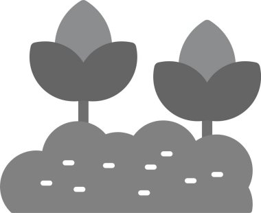 Web Kullanımı için Bitki Simgesi, Basit Vektör İllüstrasyonu