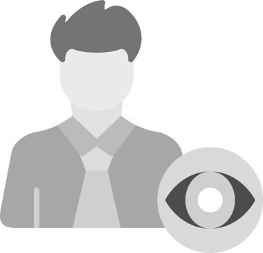 Web Kullanımı için Kullanıcı Görüş Simgesi, Basit Vektör İllüstrasyonu