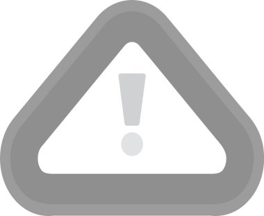 Web Kullanımı için Uyarı Simgesi, Basit Vektör İllüstrasyonu