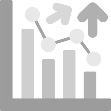 Web Kullanımı için Basit Vektör İllüstrasyonu Çubuk Grafik Simgesi