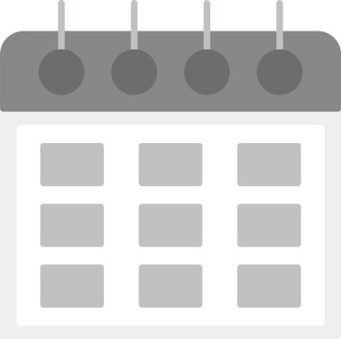 Web Kullanımı için Takvim Simgesi, Basit Vektör İllüstrasyonu