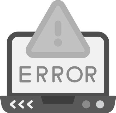 Web Kullanımı için Hata Simgesi, Basit Vektör İllüstrasyonu