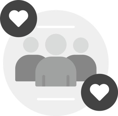 Aile Simgesi, Web Kullanımı için Basit Vektör İllüstrasyonu