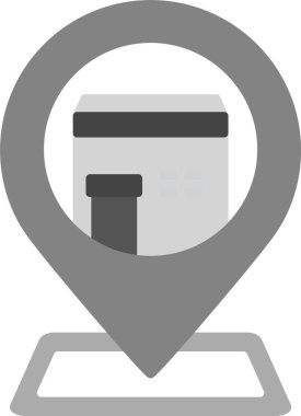 Web Kullanımı için Harita İşaretleyici Simgesi, Basit Vektör İllüstrasyonu