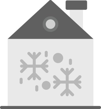 Kar Tanesi Simgesi, Web Kullanımı için Basit Vektör İllüstrasyonu