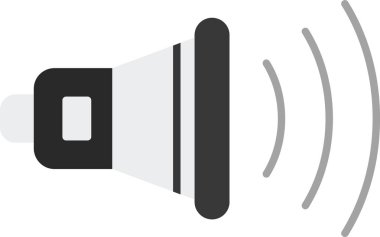 Web Kullanımı için Ses Simgesi, Basit Vektör İllüstrasyonu