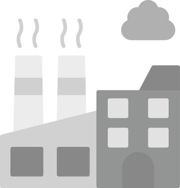 Web kullanımı için Fabrika Simgesi, Basit Vektör İllüstrasyonu