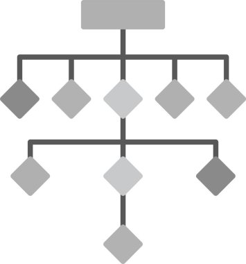 Akış Çizelgesi Simgesi, Web Kullanımı için Basit Vektör İllüstrasyonu