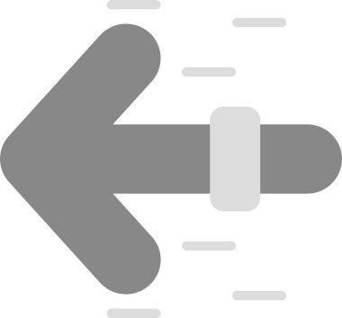 Web kullanımı için Sol Ok Simgesi, Basit Vektör İllüstrasyonu