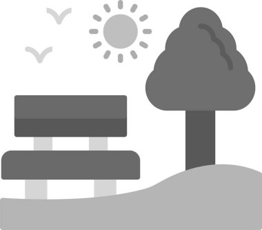 Park Simgesi, Web Kullanımı için Basit Vektör İllüstrasyonu