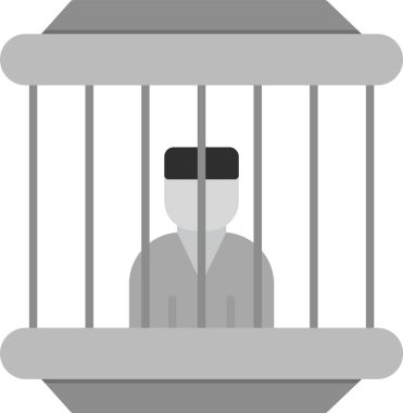 Mahkûm Simgesi, Web Kullanımı için Basit Vektör İllüstrasyonu