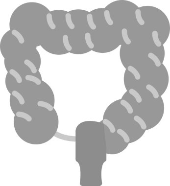 İnce Bağırsak Simgesi, Web Kullanımı için Basit Vektör İllüstrasyonu