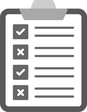 Web Kullanımı için Anket Simgesi, Basit Vektör İllüstrasyonu