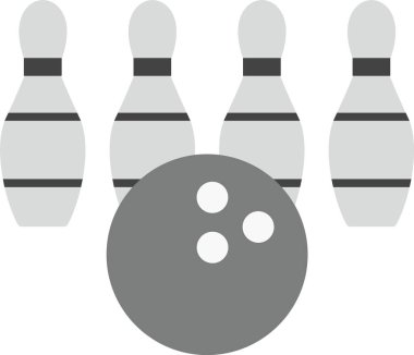 Bowling Topu Simgesi, Web Kullanımı için Basit Vektör İllüstrasyonu