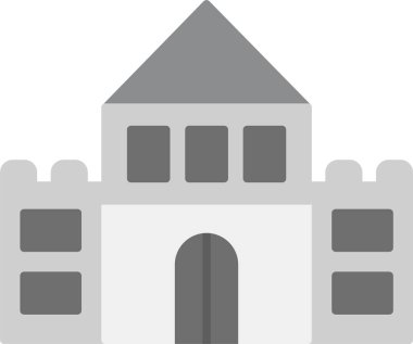 Şato Simgesi, Web Kullanımı için Basit Vektör İllüstrasyonu