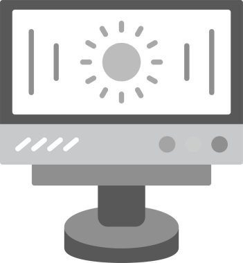 Web Kullanımı için Parlaklık Simgesi, Basit Vektör İllüstrasyonu