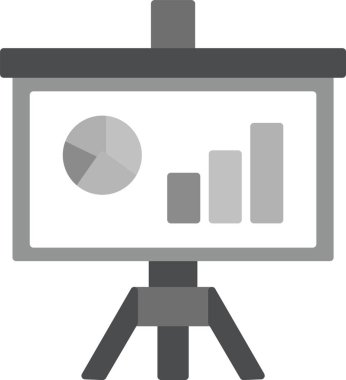 Web Kullanımı için Sunum Simgesi, Basit Vektör İllüstrasyonu